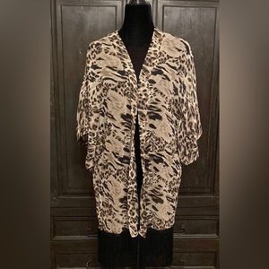 Animal pattern cover up with fringes- one size